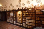 Travel photography:The library inside the Valldemossa Cartuja Carthusian monastery, Spain