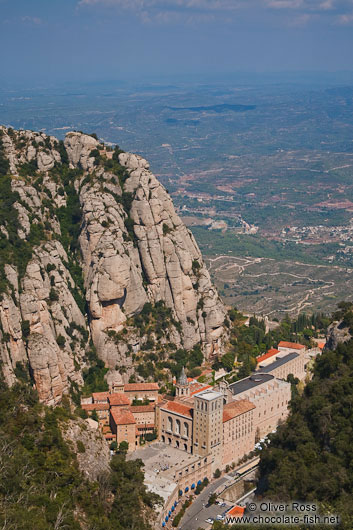 Panoramic view of the Montserrat monastery