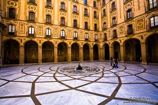 Courtyard outside the main church at Montserrat monastery