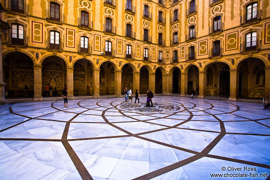 Courtyard outside the main church at Montserrat monastery