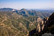 Travel photography:Panoramic view from Montserrat monastery, Spain