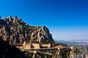 Travel photography:Setting of the Santa María de Montserrat monastery, Spain