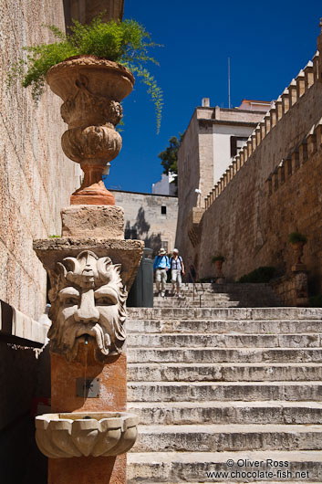 Stair case with fountains in Palma
