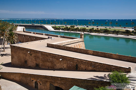 View of Palma bay and the old city wall