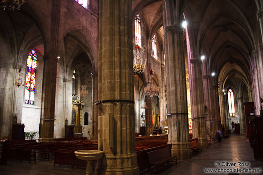 Inside the Santa Eulalia church in Palma