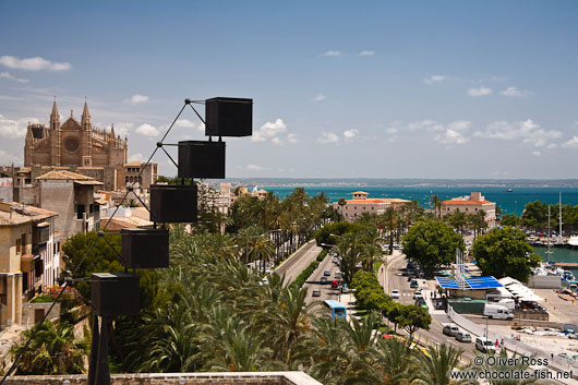 La Seu cathedral in Palma viewed from the Museum of Modern Art