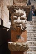 Travel photography:Sculpted stone fountain in Palma, Spain