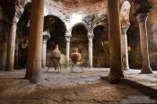 Travel photography:Inside the old Arabic Baths in Palma, Spain