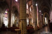 Travel photography:Inside the Santa Eulalia church in Palma, Spain