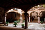 Travel photography:Classical baroque patio in a Palma house, Spain