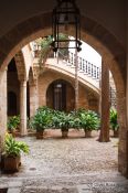 Travel photography:Patio inside a Palma house, Spain