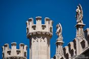 Travel photography:Gargoyles at the Palma city hall, Spain