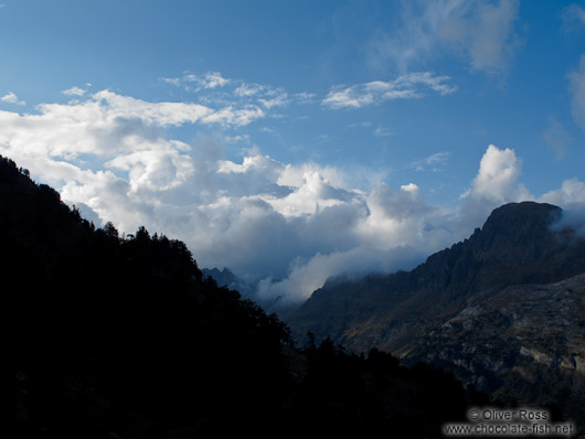 View from the La Renclusa refuge at the base of the Aneto mountain