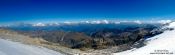 Travel photography:Mountain panorama seen from the Aneto glacier, Spain