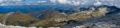 Travel photography:Mountain panorama seen from the Aneto mountain, Spain