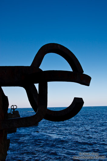 Peine del viento sculptures by Eduardo Chillida at the foot of the Igeldo mountain in San Sebastian