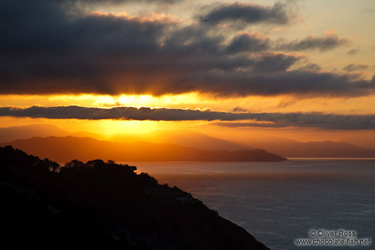 Sun set in San Sebastian