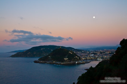 Dusk over San Sebastian