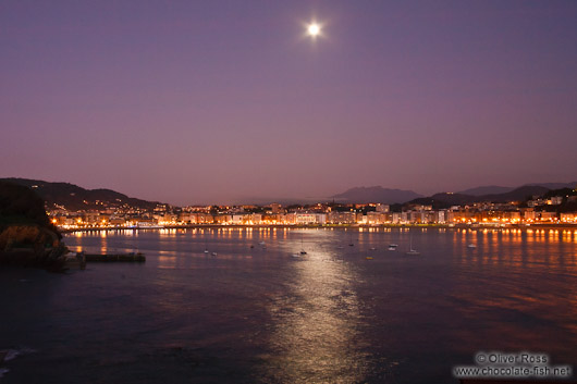 San Sebastian by night