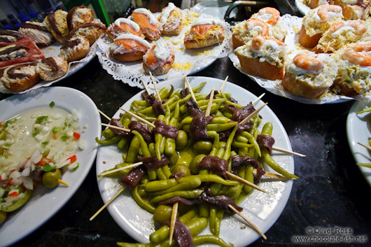 San Sebastian pinchos (pintxos)