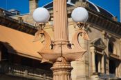 Travel photography:Lamp post detail outside San Sebastian´s City Hall, Spain