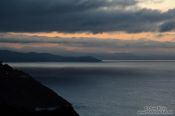 Travel photography:Dusk over the San Sebastian coastline, Spain