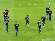 Travel photography:FC Barcelona warm-up before the match, Spain