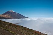 Travel photography:View of the Teide Volcano rising above a sea of clouds, Spain