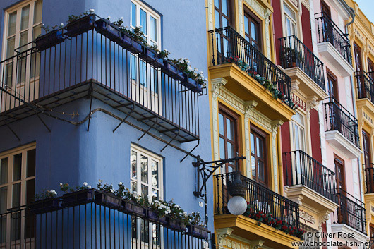 Facades in Valencia´s old town