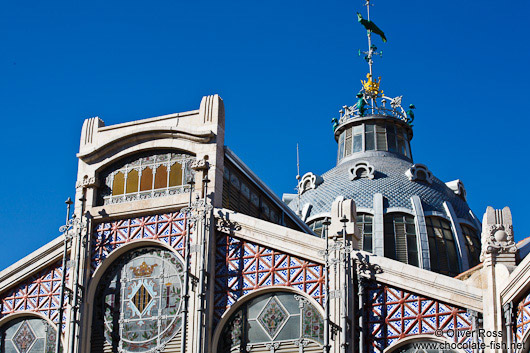 Facade of the market in Valencia