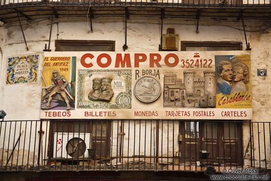 Ancient billboard in Valencia