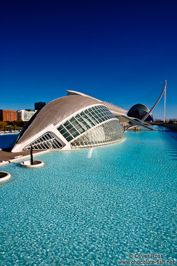 View of the Hemispheric in the Ciudad de las artes y ciencias in Valencia