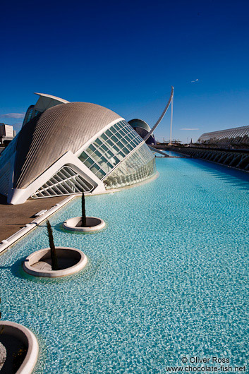 View of the Hemispheric in the Ciudad de las artes y ciencias in Valencia