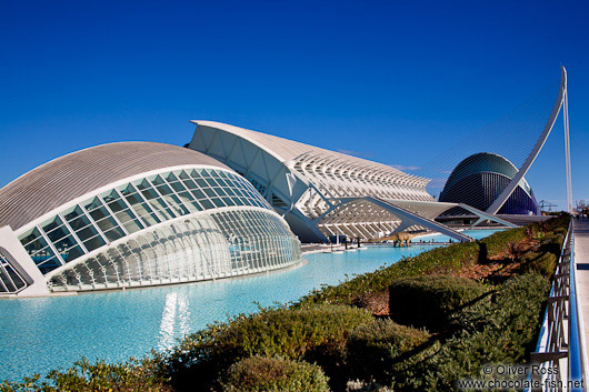 View of the Hemispheric in the Ciudad de las artes y ciencias in Valencia