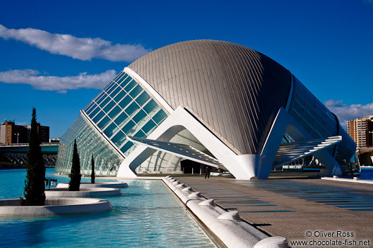 View of the Hemispheric in the Ciudad de las artes y ciencias in Valencia