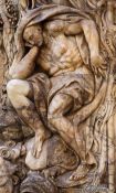Travel photography:Alabaster Atlas at the entrance to the Palau del Marqués de Dosaigües in Valencia, Spain