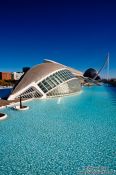 Travel photography:View of the Hemispheric in the Ciudad de las artes y ciencias in Valencia, Spain