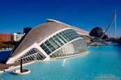 Travel photography:View of the Hemispheric in the Ciudad de las artes y ciencias in Valencia, Spain