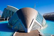 Travel photography:View of the Hemispheric in the Ciudad de las artes y ciencias in Valencia, Spain