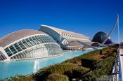 Travel photography:View of the Hemispheric in the Ciudad de las artes y ciencias in Valencia, Spain