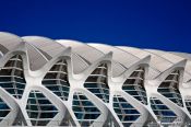 Travel photography:Facade detail of the Science Museum (Museo de las Ciencias) in the Ciudad de las artes y ciencias in Valencia, Spain