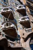 Travel photography:Balconies on Casa Batlló, Spain
