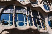 Travel photography:Facade detail of Casa Batlló, Spain