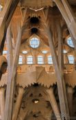 Travel photography:State of the interior of the Sagrada Familia Basilica in 2002, Spain