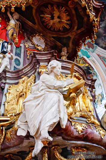 Pulpit inside the Sankt Gallen Stiftskirche church