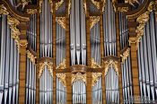 Travel photography:Organ in the Sankt Gallen Stiftskirche church, Switzerland