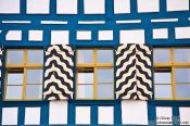 Travel photography:Facade of a half-timbered house in Sankt Gallen, Switzerland
