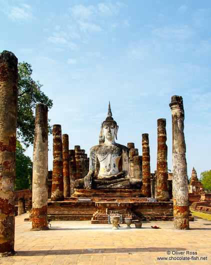 Giant Buddha at the Sukhothai temple complex