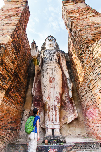 Giant Buddha at the Sukhothai temple complex