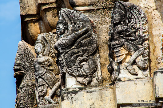 Facade detail on a temple at Sukhothai